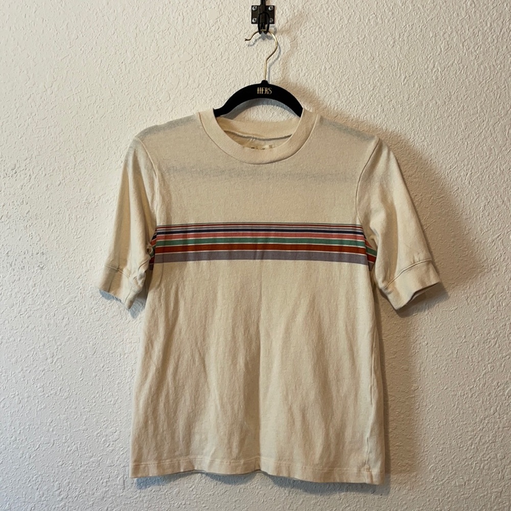 Madewell Recycled Cotton Placed-Stripe Relaxed Tee